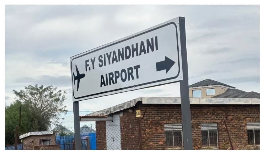 The long-dormant airport near Siyandhani outside Giyani, which has not been operational for decades. Community members say its revival could bring much-needed jobs to the area.
