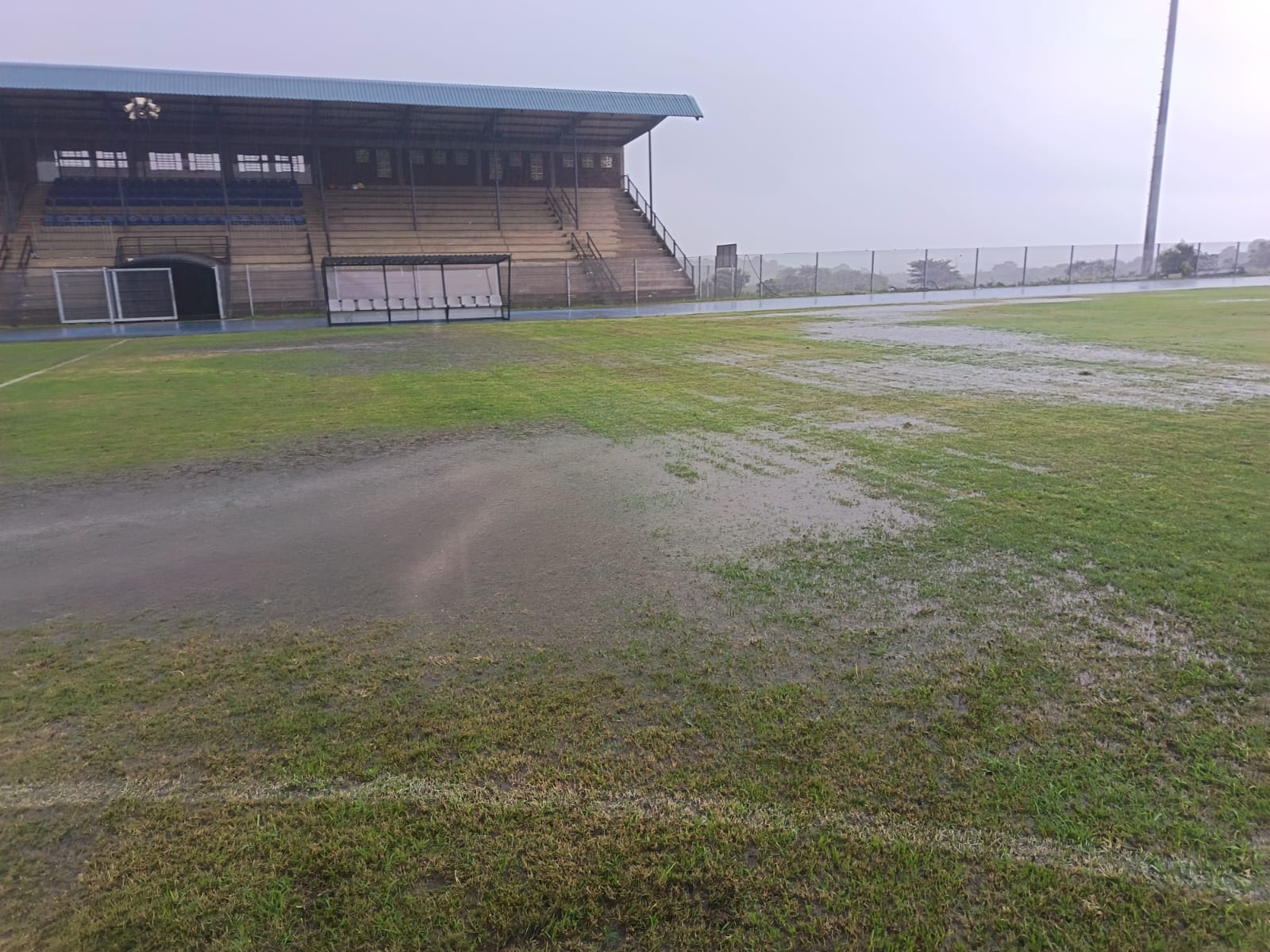 The Gomora United match at Malamulele Stadium was called off after heavy rain left the pitch unplayable.